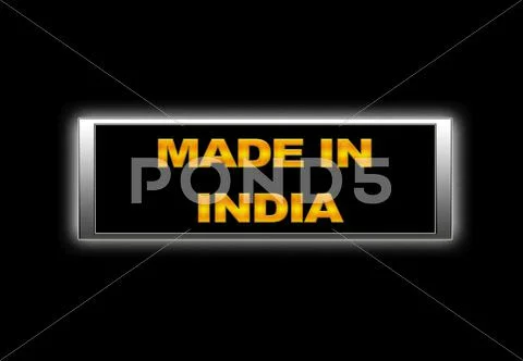Made in india. Stock Illustration