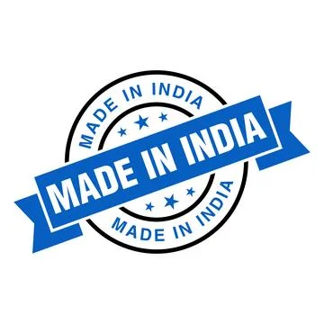 Made in India Rubber Stamp Vector Template Stock Illustration