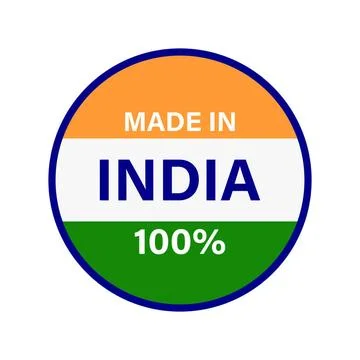 Made in India sign icon basic simple design Made in India sign icon basic ... Stock Photos