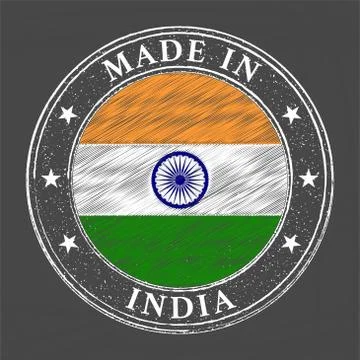 Made in India template Stock Illustration