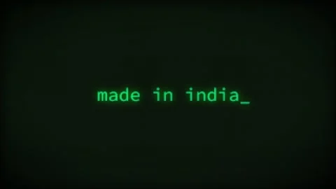 Made in India, Typing Text, Retro Computer Screen Stock Footage 311519630