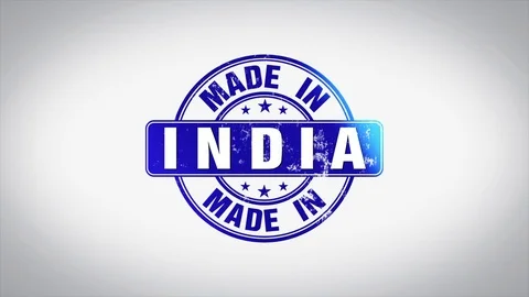 Made in India Word 3D Animated Wooden St... | Stock Video | Pond5
