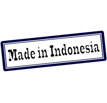 Made in Indonesia Illustrazione stock