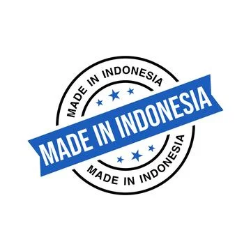 Made in Indonesia Rubber Stamp Vector Template Stock Illustration