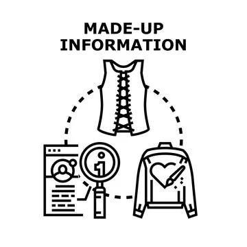 Made up information creating custom digital content concept Stock Illustration