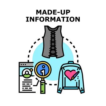 Made up information creating custom digital content concept Stock Illustration