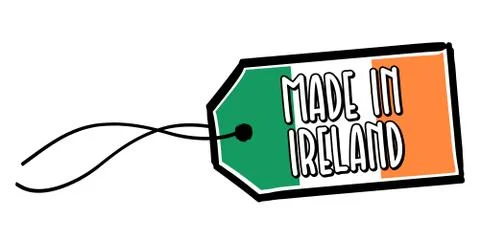 Made in Ireland Label. Stock Illustration