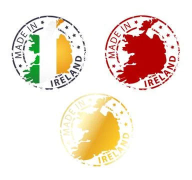 Made in ireland stamp Stock Illustration