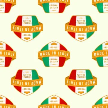 Made in Italy banner seamless pattern. Stock-Illustration