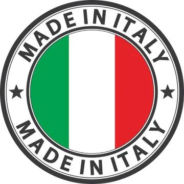 Made in Italy label with flag, vector illustration Stock-Illustration