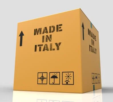 Made In Italy Represents Product Export And Purchase 3d Rendering Stock Illustration