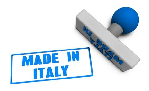 Made in Italy Stamp Stock Illustration