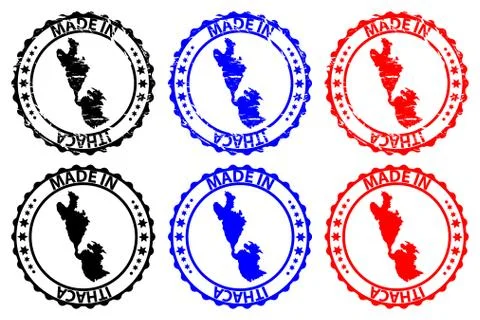 Made in Ithaca rubber stamp Stock Illustration