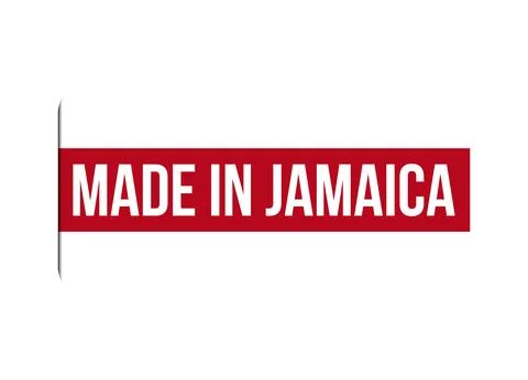 Made in Jamaica red vector banner illustration isolated on white background Stock Illustration