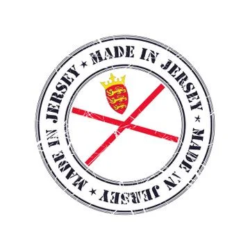 Made in Jersey rubber stamp Stock Illustration