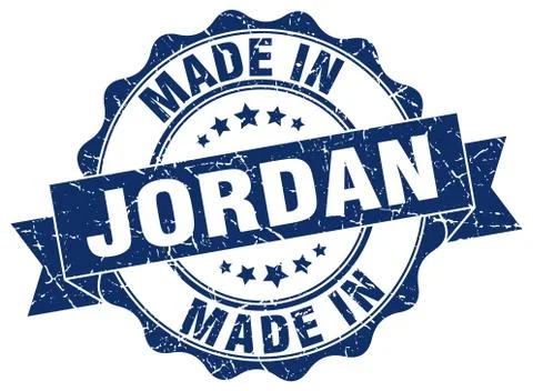 Made in Jordan round seal Stock Illustration