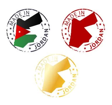 Made in jordan stamp Stock Illustration