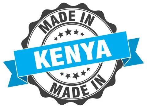 Made in Kenya round seal Stock Illustration