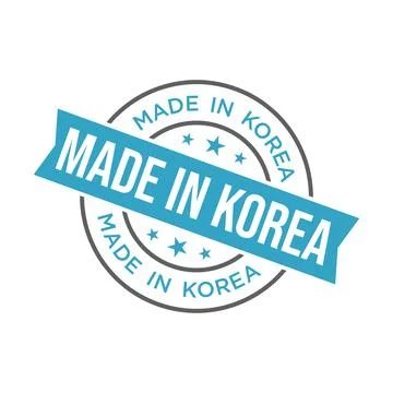 Made in Korea Rubber Stamp Vector Template Stock Illustration