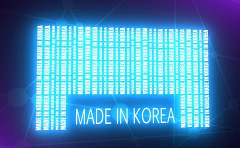 Made in Korea text Illustration