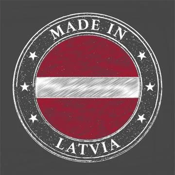 Made in Latvia template Stock Illustration