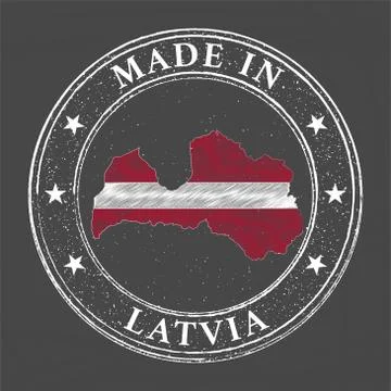 Made in Latvia template Stock Illustration