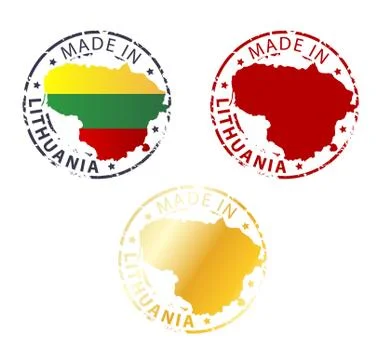 Made in lithuania stamp Stock Illustration