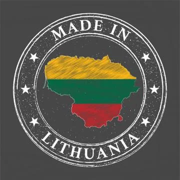 Made in Lithuania template Stock Illustration