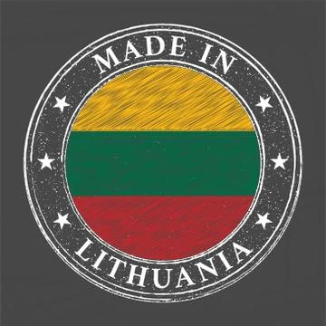 Made in Lithuania template Stock Illustration