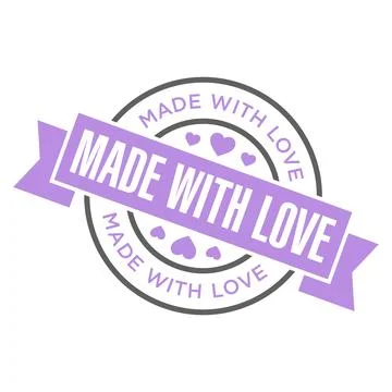 Made With Love Stamp Vector Template Stock-Illustration