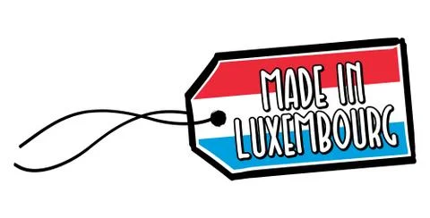 Made in Luxembourg Label. Illustrazione stock