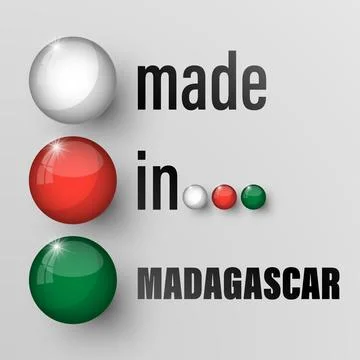 Made in Madagascar graphic and label. Stock Illustration