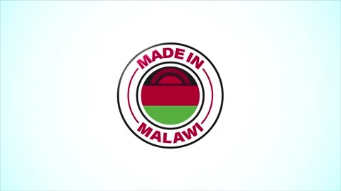 Made In Malawi Badge Design Animation Stock Footage 295096779