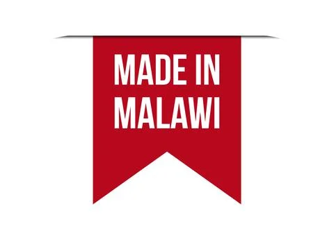 Made in Malawi red banner design vector illustration Stock Illustration