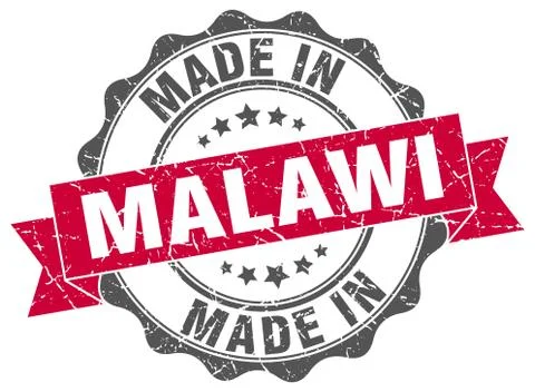 Made in Malawi round seal Stock Illustration