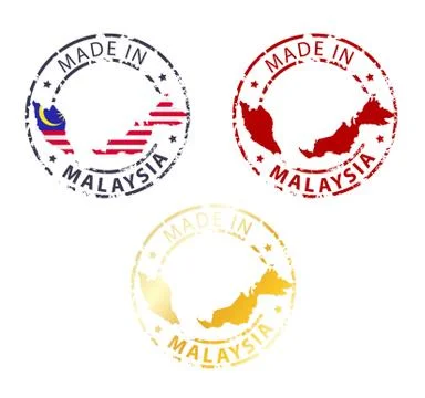 Made in malaysia stamp Stock Illustration