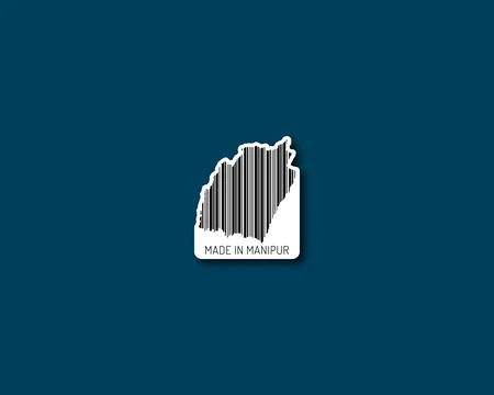 Made in Manipur barcode Stock Illustration