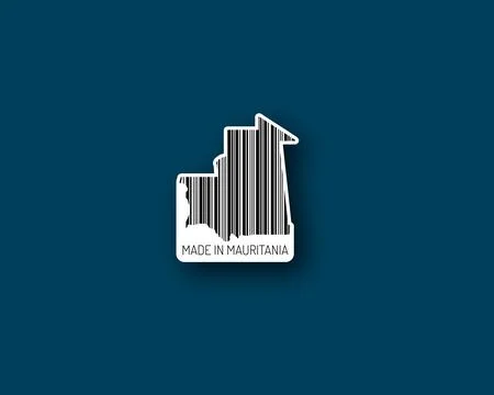 “Made in Mauritania” barcode Stock Illustration