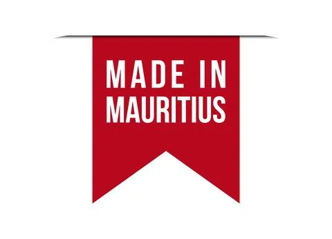 Made in Mauritius red banner design vector illustration Stock Illustration