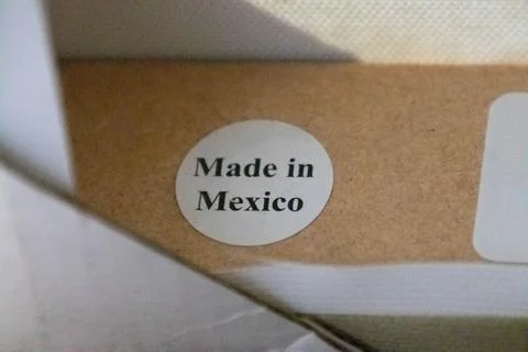 Made in mexico on brown background Stock Photos