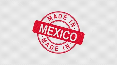 Made in Mexico stamp with alpha channel Stock Footage 307142108