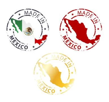 Made in mexico stamp Stock Illustration