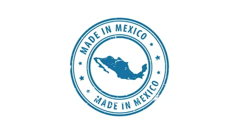 Made in Mexico - Stamp. Signed Stamped Text Animation. Stock Footage 237184702