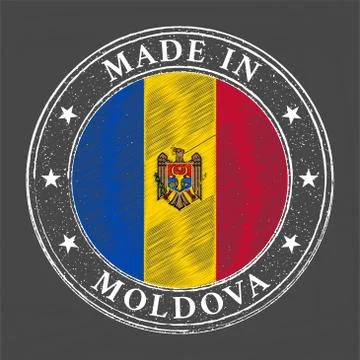 Made in Moldova template Stock Illustration