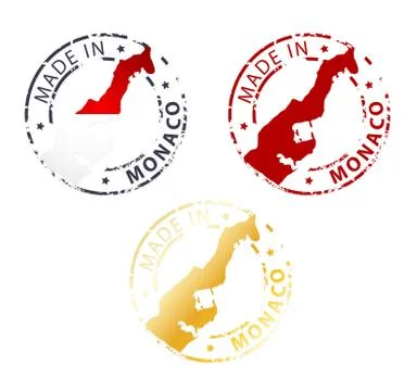 Made in monaco stamp Stock Illustration