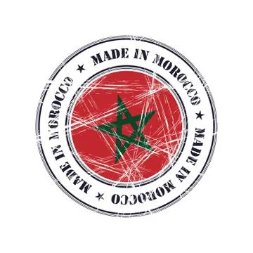 Made in Morocco rubber stamp Stock Illustration