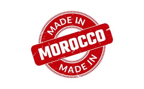 Made In Morocco Rubber Stamp Stock Illustration