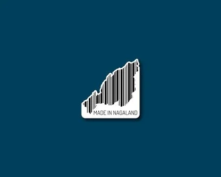 Made in Nagaland barcode Stock Illustration