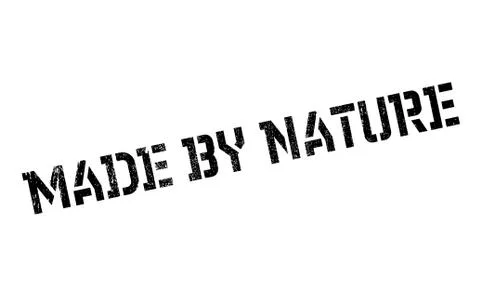 Made By Nature rubber stamp Stock Illustration