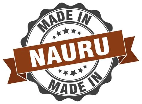 Made in Nauru round seal Stock Illustration